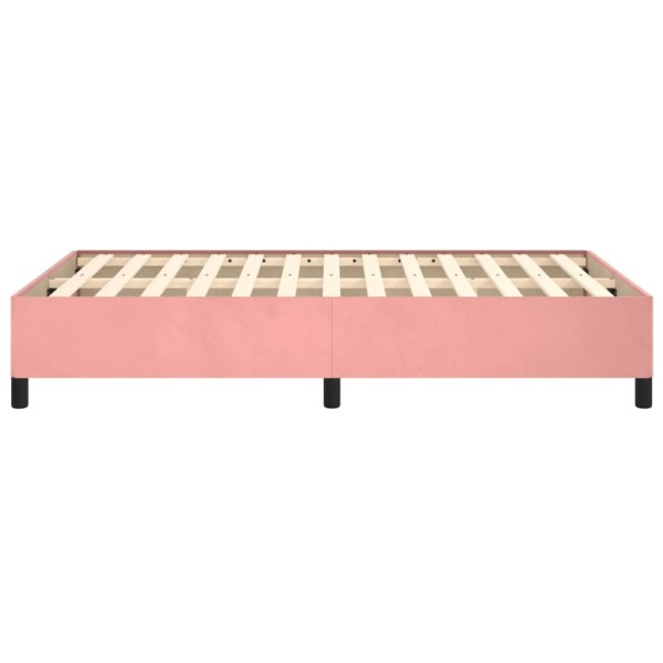 Estructura de cama de terciopelo rosa 120x200 cm