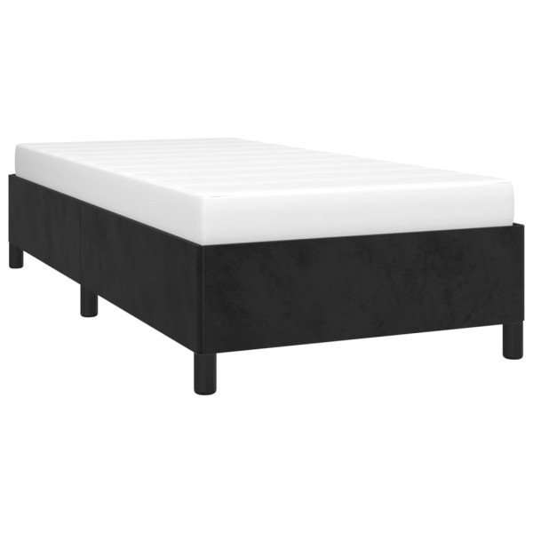 Estructura de cama de terciopelo negro 80x200 cm