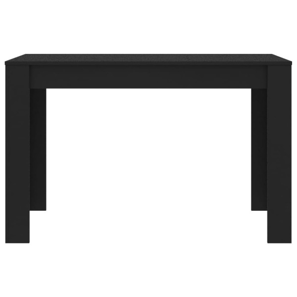 Mesa de comedor de madera contrachapada negro 120x60x76 cm