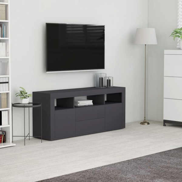 Mueble para TV madera contrachapada gris 120x30x50 cm