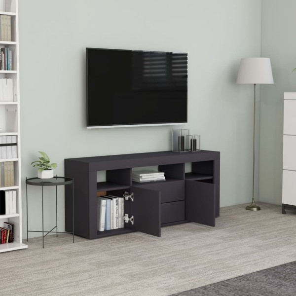 Mueble para TV madera contrachapada gris 120x30x50 cm