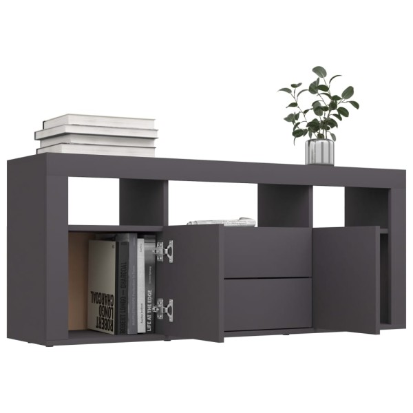 Mueble para TV madera contrachapada gris 120x30x50 cm