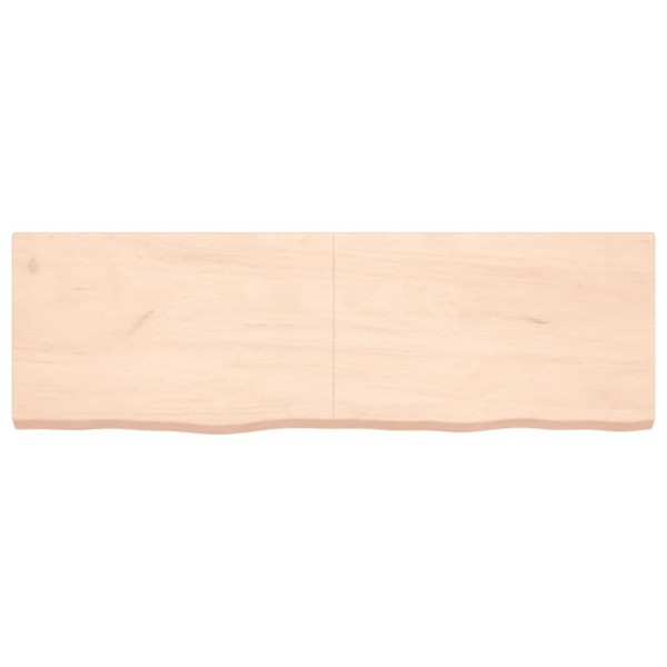 Estante de pared madera maciza roble sin tratar 160x50x(2-6) cm