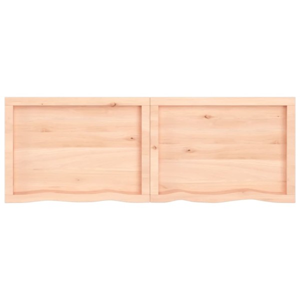 Estante de pared madera maciza roble sin tratar 160x50x(2-6) cm