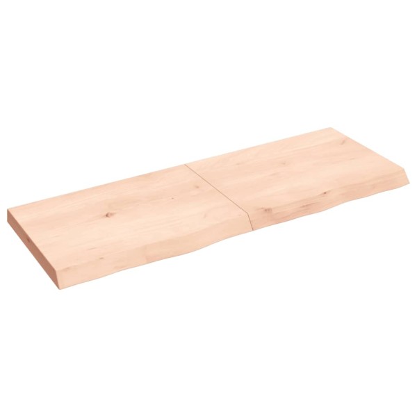 Estante de pared madera maciza roble sin tratar 140x50x(2-6) cm