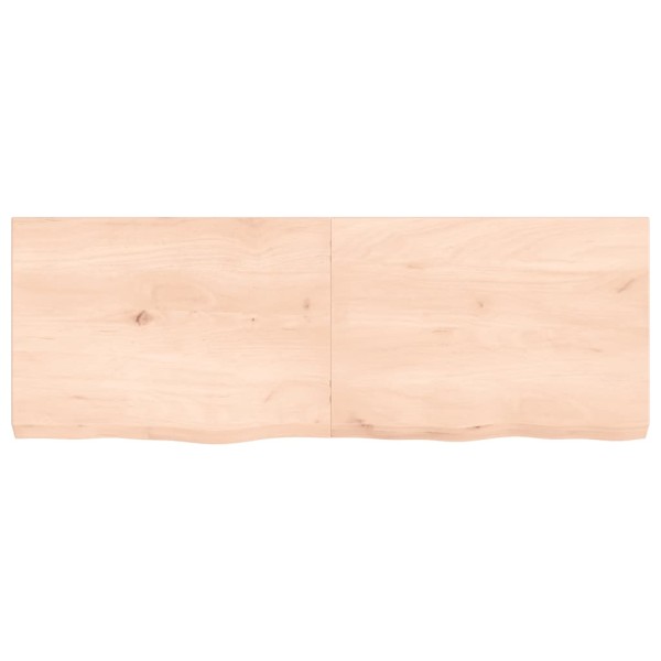 Estante de pared madera maciza roble sin tratar 140x50x(2-6) cm