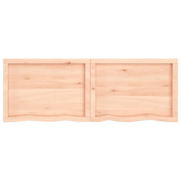 Estante de pared madera maciza roble sin tratar 140x50x(2-6) cm