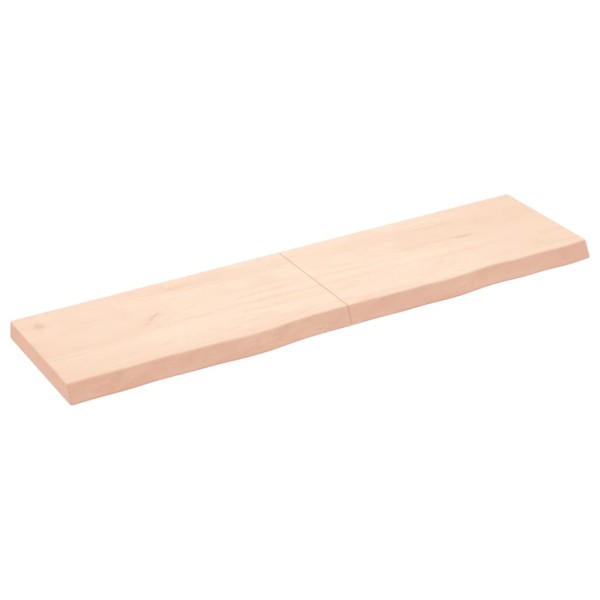 Estante de pared madera maciza roble sin tratar 160x40x(2-6) cm