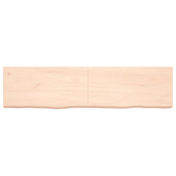 Estante de pared madera maciza roble sin tratar 160x40x(2-6) cm