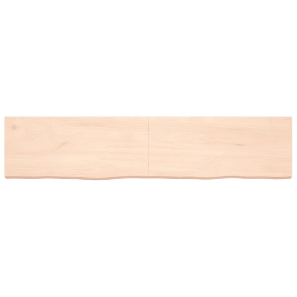 Estante de pared madera maciza roble sin tratar 180x40x(2-4) cm