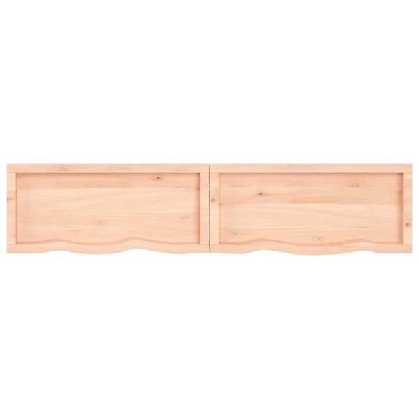 Estante de pared madera maciza roble sin tratar 180x40x(2-4) cm