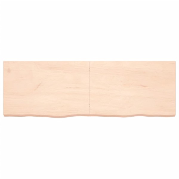 Estante de pared madera maciza roble sin tratar 180x60x(2-6) cm