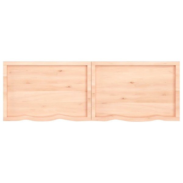 Estante de pared madera maciza roble sin tratar 180x60x(2-6) cm