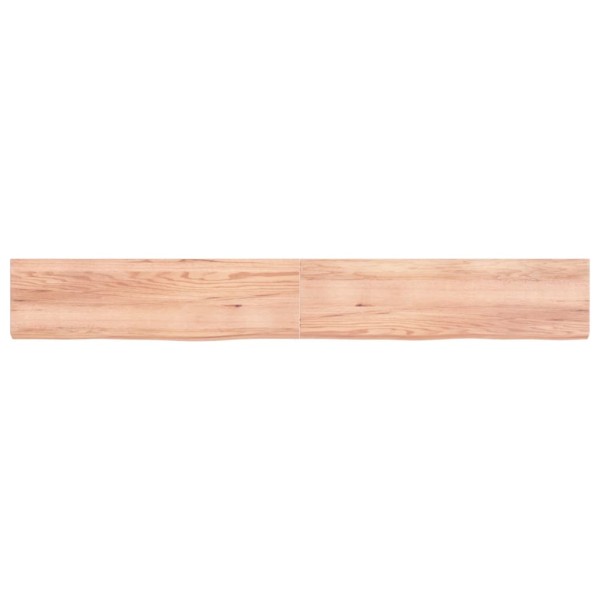 Estante pared madera roble tratada marrón claro 220x30x(2-6) cm