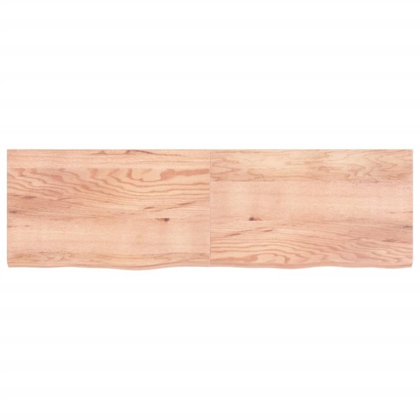 Estante pared madera roble tratada marrón claro 200x60x(2-6) cm