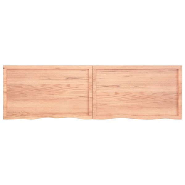 Estante pared madera roble tratada marrón claro 200x60x(2-6) cm