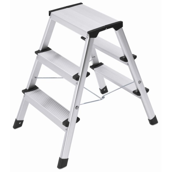 Hailo Escalera plegable L90 Step-ke 2x3 peldaños 60 cm 4443-701