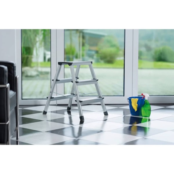 Hailo Escalera plegable L90 Step-ke 2x3 peldaños 60 cm 4443-701