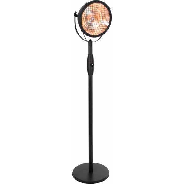 Sunred Calefactor de pie Indus 2100 W halógeno negro