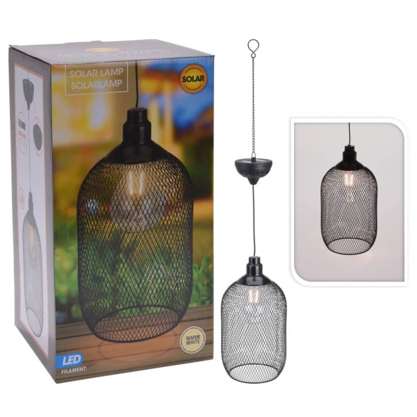 ProGarden Lámpara solar LED colgante de jardín metal 15 cm