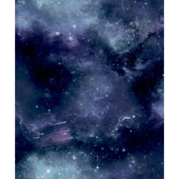 Noordwand Papel de pared Good Vibes Galaxy with Stars negro y