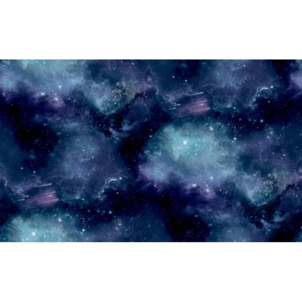 Noordwand Papel de pared Good Vibes Galaxy with Stars negro y