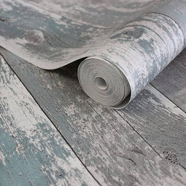 Noordwand Papel de pared Topchic Wooden Planks gris oscuro y