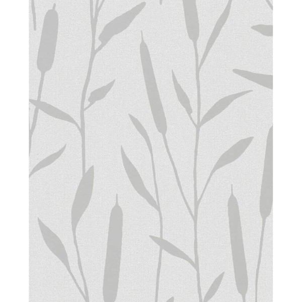 Noordwand Papel de pared Topchic Reed Plumes gris metalizado