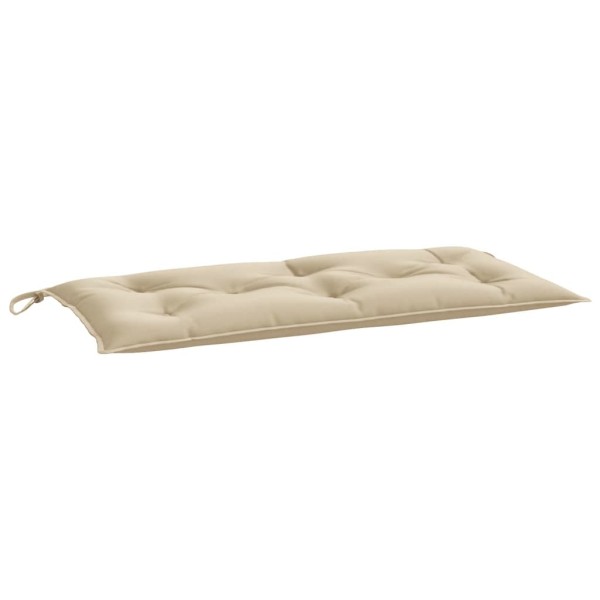 Cojines de banco de jardín 2 uds tela Oxford beige 100x50x7 cm