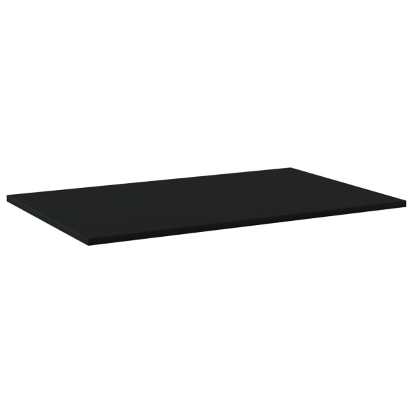 Estantes para estantería 4 uds contrachapada negro 80x50x1,5 cm