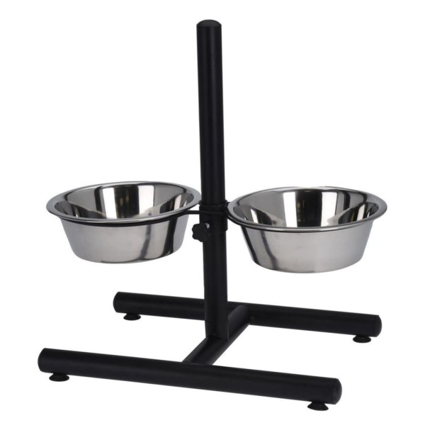 Pets Collection Comedero bebedero de perro altura ajustable acero inox