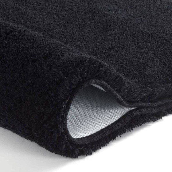 Kleine Wolke Alfombra de baño Relax negro 70x120 cm