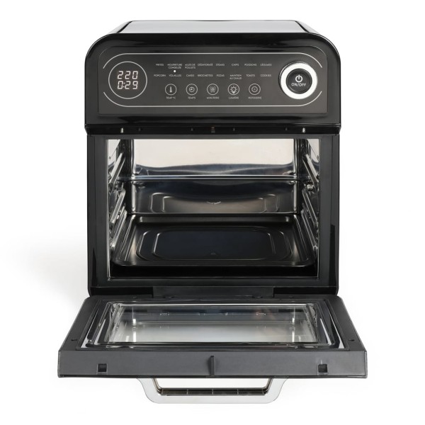 Livoo Horno freidora de aire negro 12 L 1600 W