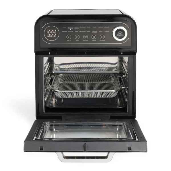 Livoo Horno freidora de aire negro 12 L 1600 W