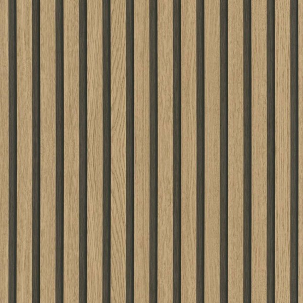 Noordwand Papel pintado Botanica Wooden Slats marrón y roble