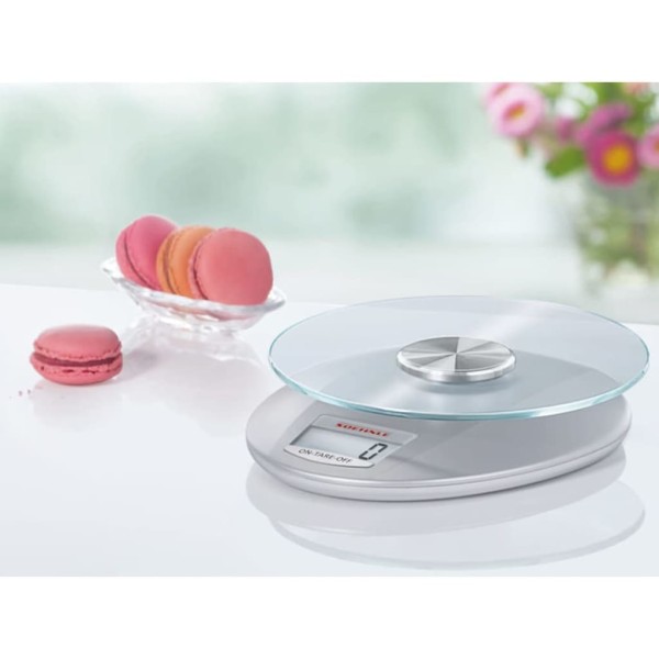 Soehnle Báscula de cocina digital Roma 5 kg plateado