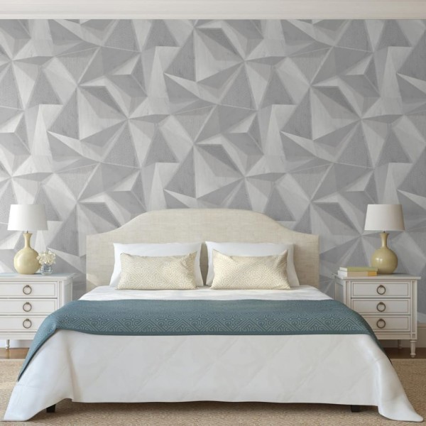 DUTCH WALLCOVERINGS Papel pintado Onyx gris claro