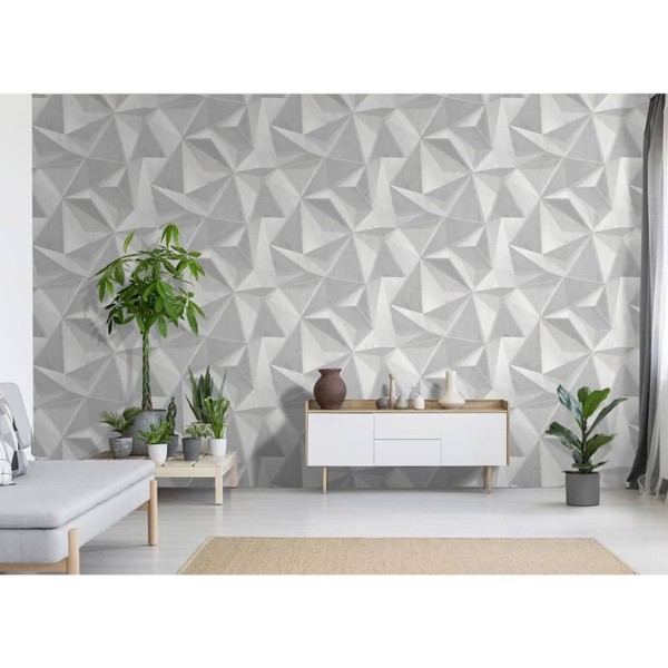 DUTCH WALLCOVERINGS Papel pintado Onyx gris claro