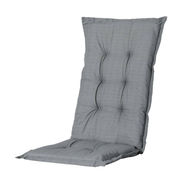 Madison Cojín de silla con respaldo alto Basic gris 123x50 cm