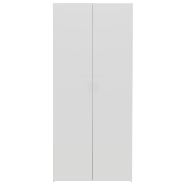 Mueble zapatero contrachapada blanco y roble 80x35,5x180 cm