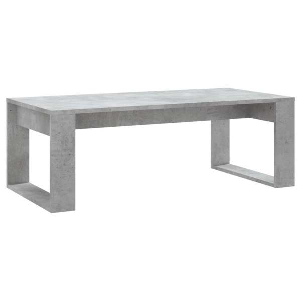 Mesa de centro madera de ingeniería gris hormigón 102x50x35 cm