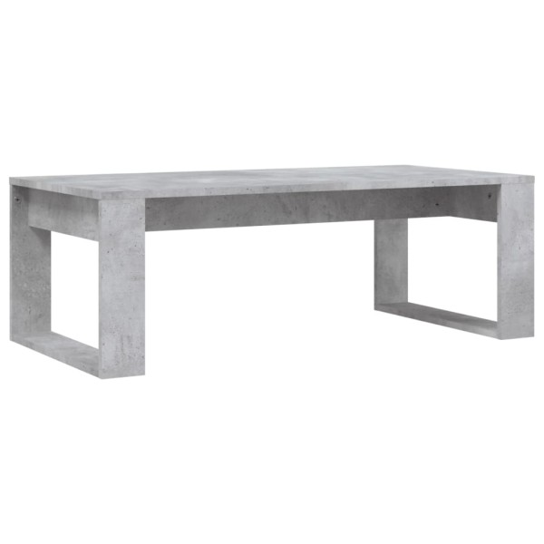 Mesa de centro madera de ingeniería gris hormigón 102x50x35 cm