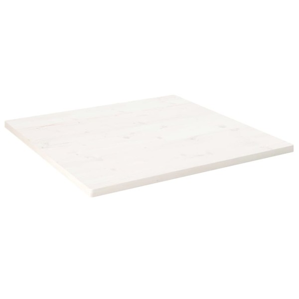 Tablero de mesa cuadrado madera maciza pino blanco 80x80x2,5 cm