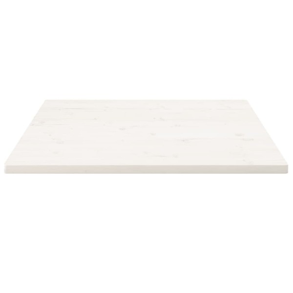 Tablero de mesa cuadrado madera maciza pino blanco 80x80x2,5 cm