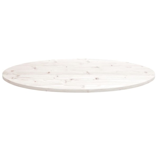 Tablero de mesa ovalado madera maciza pino blanco 90x45x2,5 cm