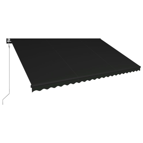 Toldo retráctil LED y sensor de viento gris antracita 500x300cm