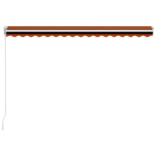 Toldo manual retráctil naranja y marrón 450x300 cm