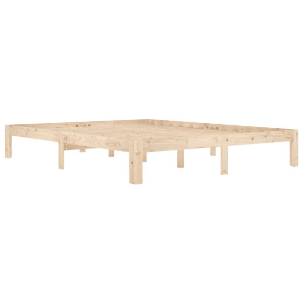 Estructura de cama de madera maciza de pino 160x200 cm