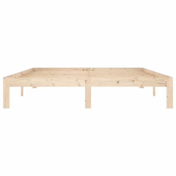 Estructura de cama de madera maciza de pino 160x200 cm