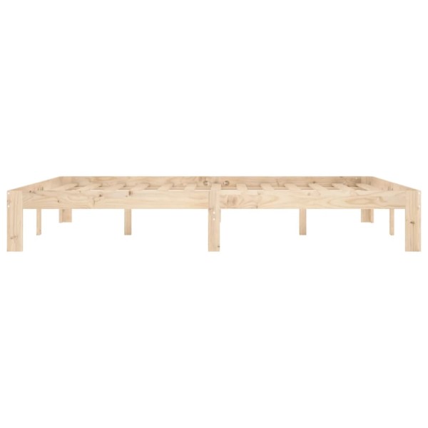 Estructura de cama de madera maciza de pino 160x200 cm